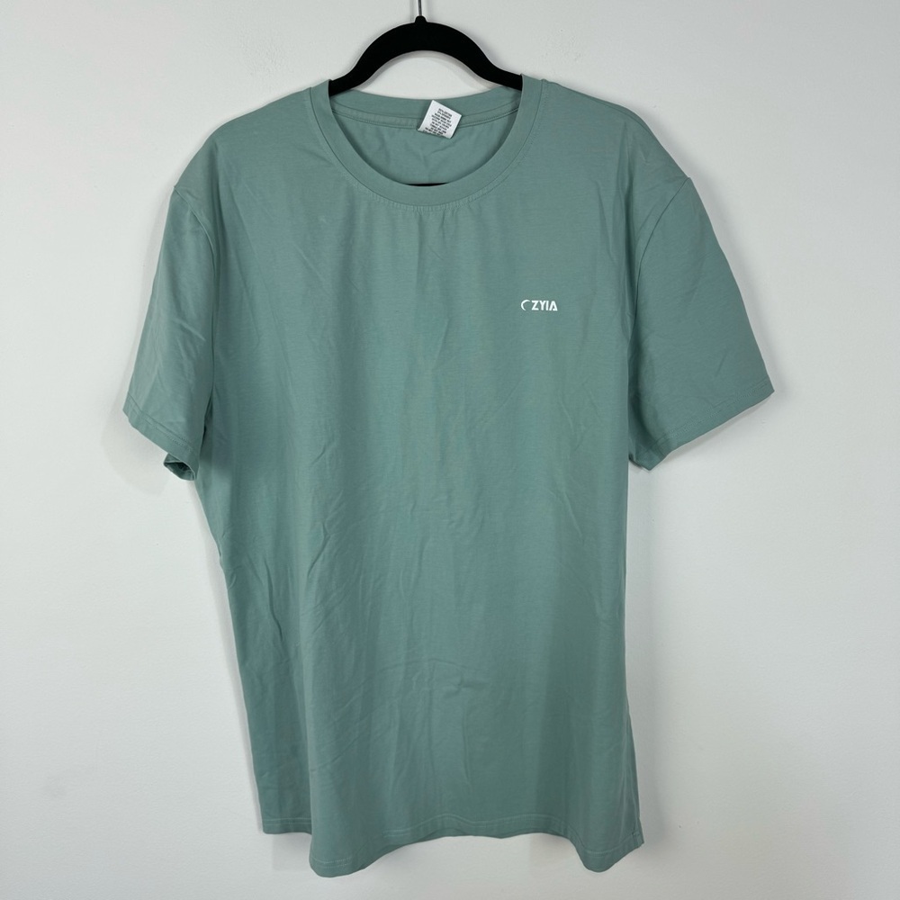 Zyia Teal Mint Green Short Sleeve Top Active Gym Workout
